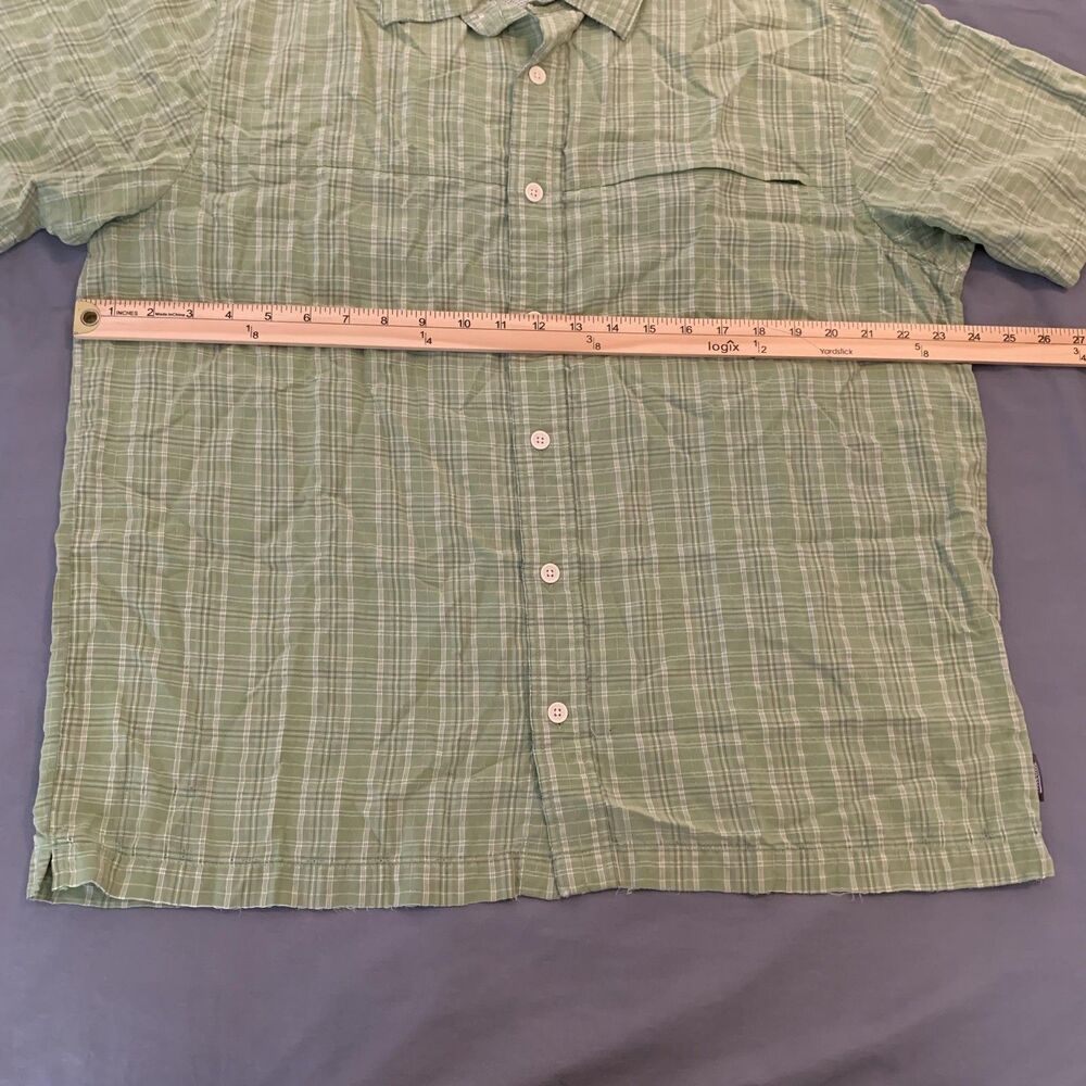 Woolrich Shirt Mens XL Green Plaid Button Down Outdoor Short Sleeve Lightweight - Picture 4 of 7
